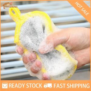 MIH ✨ COD ✨ ฟองน้ำล้างจานสองด้าน3 10ชิ้นแปรงล้างจานกระทะหม้อฟองน้ำทำความสะอาดของใช้ในครัวเรือนใช้ซ้ำได้