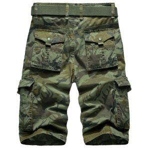 Summer 2025 Camouflage Shorts Mens Pure Cotton Multi-bag Outdoor Casual Loose Large-size Military Pants Multi-bag Cargo Pants2026