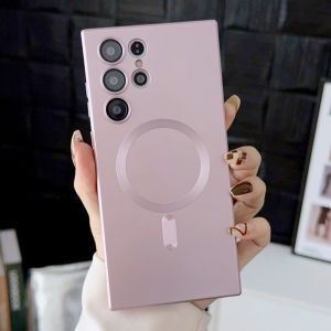 Soft Case New Color Warna Matte Magnetik Support Magsafe Wireless Charging Phone Case Silikon With Ring Lensa Kamera Kompatibel Untuk Samsung Galaxy S23 Plus S23 Ultra Samsung S23 Fe S22 S22 Plus S22 Ultra Samsung S24 Samsung S24 Plus Samsung S24 Ultra