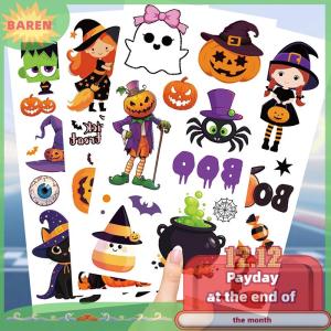 BAREN 10 Sheets Kids Toy Gift Halloween Pumpkins Tattoo Sticker Temporary Tattoo Arm Hands Body Waterdichte Tatouages