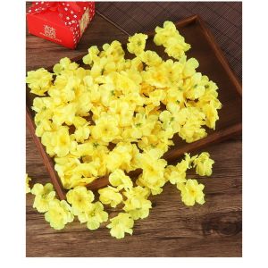 100Pcs Artificial Cherry Blossoms Flowers Heads Handmade DIY Tree for Home Wedding Decor Craft Gifts Accessories