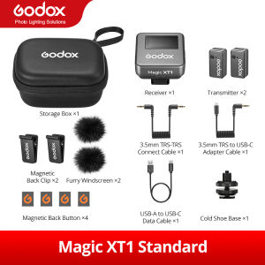GODOX Magic XT1 2.4GHz Wireless Microphone System Range Pro Audio Treatment UAC Support Digital Audio Recording Photography professional microphone
