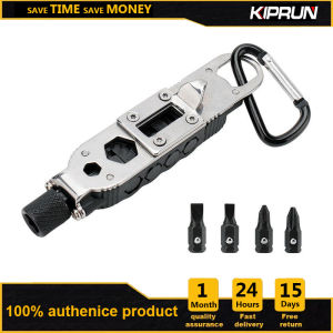 KIPRUN Multifunctional Mini Screwdriver Outdoor EDC Keychain Shape Screwdrivers Portable Stainless Steel Pocket Screwdriver Tools