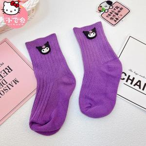 Christmas gifts Halloween Sanrio Princess Girls Socks Hello Kitty New Autumn Winter Kawaii Anime Fashion Christmas Socks Kuromi Kids Cartoon Cotton Socks