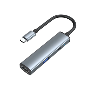 USB อลูมิเนียมแท่นวางมือถือ C รองรับ100W ชาร์จเร็วเอาต์พุต HDTV 4K ถ่ายโอนข้อมูลความเร็วสูง