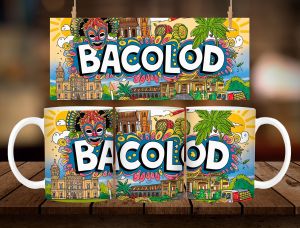 BACOLOD COLORFUL MUG DESIGN * 1 PC MUG WITH BOX * 11oz with BOX SOUVENIR MUG
