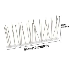 Stainless Steel Bird Spikes Anti Bird Mat Pigeon Cat Repellent Fence Wall Barrier Penghalang Burung Besi Tajam