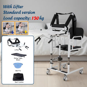 Hydraulic Transfer Wheelchair Kerusi Roda Multi-Functional Lifting Transfer Chair Transfer Commode Wheel chair