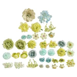 40/61Pcs Small Artificial Flower 4-10cm Realistic Flower Buds For Wedding Bouquets Flower Arrangements Home Decoration