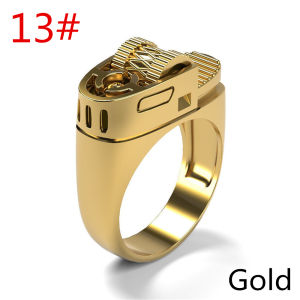 เครื่องประดับ LQR8111เครื่องประดับแฟชั่นวินเทจฮิปฮอปแหวนไฟแช็คสร้างสรรค์พังค์สำหรับนักขี่จักรยาน