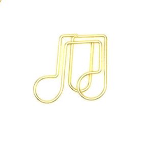 TSEVD 10pcs Index Bookmark Music Note Paper Clips Clip-on Metal Memo Creative Bookmark Clip Rustproof Music Note Metal Paper Clips Office