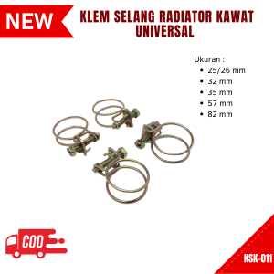 Klem Selang Radiator Kawat Ukuran 25/26 mm 32 mm 35 mm 57 mm 82 mm Klam Penjepit Selang Radiator 1 pcs