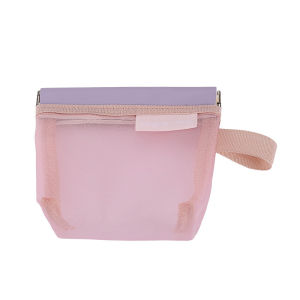 Mini Shrapnel Storage Bag Large Capacity Transparent Mesh Storage Pouch Coin Holder Cosmetic Bag Washable