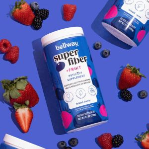 Bột siêu chất sơ xơ bellway super fiber + FRUIT PSYLLIUM SUPPLEMENT 218g không đường của Mỹ