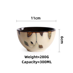 OMK Japanese Retro Tableware Set Ceramic Dinner Plate Soup Plate Pasta Plate Salad Bowl