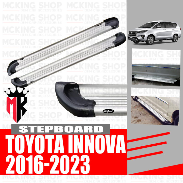 Toyota Innova 2016-2023 Aluminum Shark Stepboard (Silver) with INNOVA ...