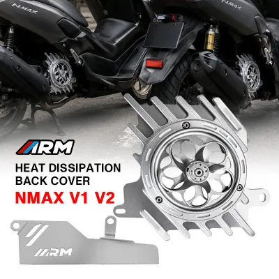 ARM CNC Water Tank Radiator Cover + Neck Protector With Cooling Fan Compatible Aerox NMAX V1 V2 V3