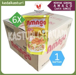 Amago 2 Liter Minyak Goreng Sunco - 1 Karton x 6 Pouch