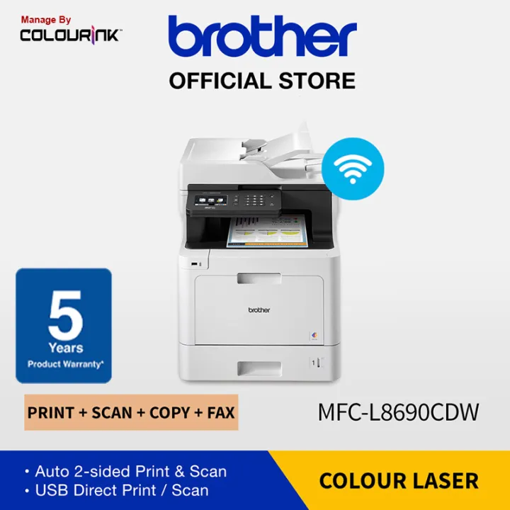 Brother MFC-L8690CDW All in One Wireless Colour Laser Printer | Auto 2-sided Print/Scan | USB Direct | Scan,Copy,Fax