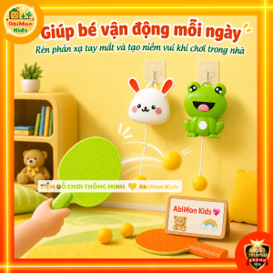 Bộ Bóng Bàn Treo Tường Vận Động Cho Bé | Tăng Chiều Cao Rèn Phản Xạ Cực Hiệu Quả Và Chơi Mọi Lúc Mọi Nơi Cực Vui