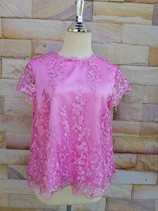 เสื้อลูกไม้สําหรับผู้หญิงเกรดพรีเมียม เสื้อลูกไม้คุณหนู เสื้อลูกไม้ออกงาน เสื้อลูกไม้งานมงคล เสื้อลูกไม้ชมพู เสื้อลูกไม้สวยหรู