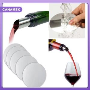 【CANAMEK】 10 20Pcs Silver Wine Pourer Discs Aluminum Foil Wine Pourer Disc Foldable Drip-Proof Drop Drip Stop Pouring Pour Spout Pour