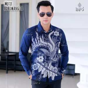 BATIK PUTRA JAWA Motif ADHIWANGSA Kemeja Batik Pria Slimfit Premium Bahan Katun Lapis Furing