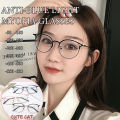 Anti Blue Light Myopia Glasses Fashion Cat'S Eye Glasses Round Frame Myopia Glasse 0 -50 —100 -150 -200 -250 -300 -350 -400 -450 -500 -550 -600. 