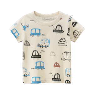 【พร้อมส่งจากกรุงเทพ】🚀 เสื้อยืดเด็ก แขนสั้น ผ้าคอตตอน100% เนื้อนุ่ม ระบายอากาศดี อายุ 3-10 ปี