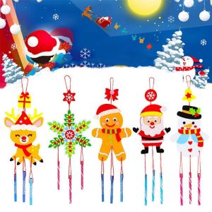 RUCHO Handmade 3D Hangings Stickers Gifts For Kids Children DIY Christmas Toys Christmas Decoration Windbell Wind Chimes