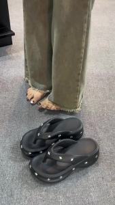 [Free Shipping] EVAY2K Style WomenS Flip-Flops Summer Thick-Soled 2025 New Model Fashionable For Outdoor Wear In Summer