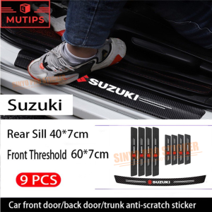 Stiker CARBON 3D sillplate PELINDUNG MOBIL suzuki ertiga baleno sport xl7 sx4 swife ignis apv arena luxury grand vitara karimun 1/4/5/8/9 pcs