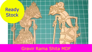 Siluet Wayang Rama & Shinta UKIR Chipboard / Kayu MDF / Triplex / Dekorasi / Mahar / Seserahan