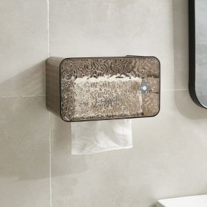 XYAX Gắn tường Hộp khăn giấy Trong suốt Đa năng Hộp giấy Thùng chứa Nhựa Hộp lưu trữ phòng tắm Ngăn kéo giấy