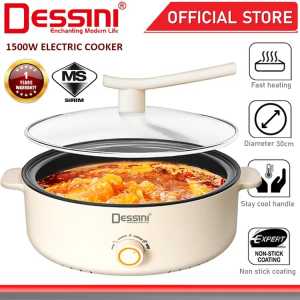 ✨🍲🇮🇹 DESSINI ITALY DS-HP-50 1500W Electric Cooker 5.0L | SIRIM Certified | Non-Stick Hot Pot | Frying Wok Pan | Steamboat Cooker | Casserole Pot | Multifunction Periuk Masak Elektrik | Ready Stock Malaysia 🇲🇾