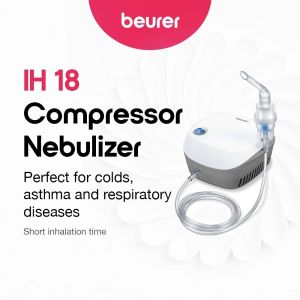 BEURER IH18 Air Compressor Nebulizer | 5 Years Warranty | Asthma Relief Inhaler for Kids & Adults