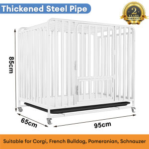 Ready Stock Dog Cage Large Storage Rack Dog Cage Bold Metal Free Space with 4 Wheels Sangkar Anjing