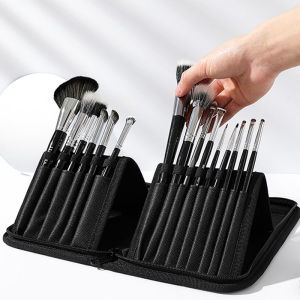 BA04 กระเป๋าใส่แปรงแต่งหน้า Brush bag 2 in 1 ตั้งแปรงได้ ใส่ได้ 15 ชิ้น