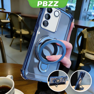 Case For VIVO V27 V29 PRO V29E V27E Y100 Y200 Y300 Pro 5G Phone Casing Softcase Shockproof Cover New Design Aesthetic Airbag Transparent Cute With Holder For Girls