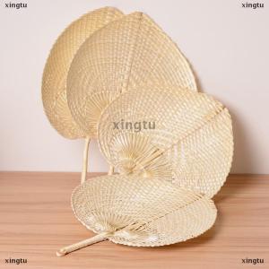 [COD] xingtu Pushan Arts Hand Made Fan Peach Shaped Bamboo Fan Summer Cool Air Fan DIY