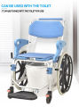 CW01 Xe lăn toilet có bô di động hỗ trợ vệ sinh tắm rửa cho người già người bệnh người khuyết tật. 