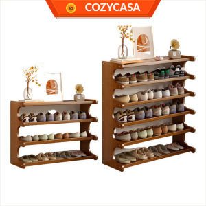 【COZYCASA】Minimalist Bamboo Shoe Rack/Shoe Cabinet / Wooden Shoe Rack/Shoe Storage/Shoe Shelf 3/4/5/6 Tier