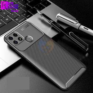 Case Oppo A15 A15s Autofocus Synthetic Silicon Fiber Softcase TPU Protective Carbon