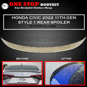 HONDA CIVIC 11TH GEN 2022 STYLE 1 REAR SPOILER TRUNK SPOILER ABS SKIRT LIP BODYKIT
