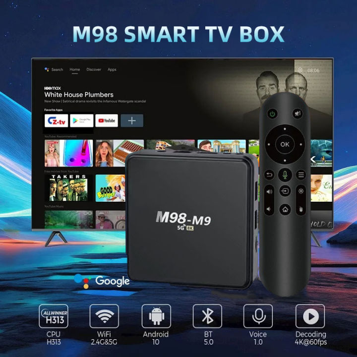 MXQ Pro M98 PRO M9 8K Smart TV Box 2+16GB Support 2.4G \/ 5G Dual WiFi ...