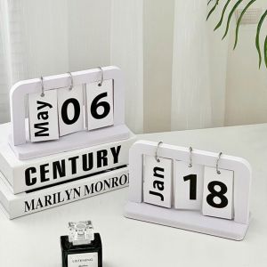 GONUUWGL INS Wooden Calendar Solid Nordic Style Daily Planner Photography Props Durable  Schedule Home