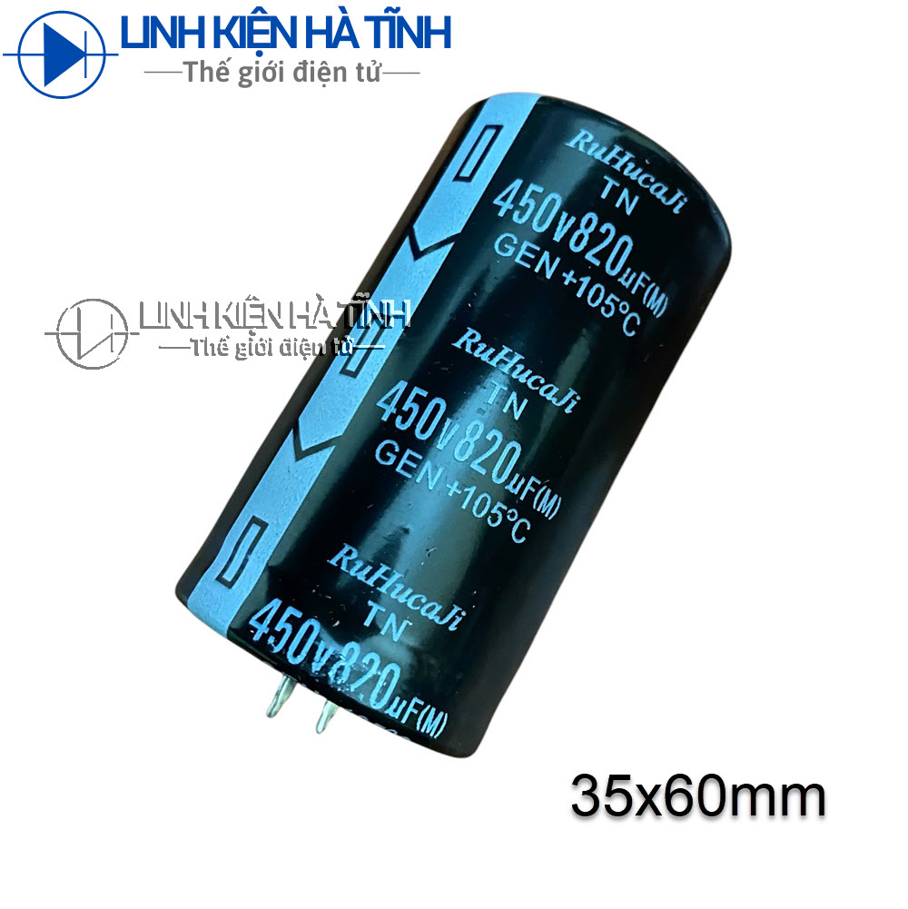 Tụ nguồn máy hàn 820uf 450V 820uf mới 35x60mm