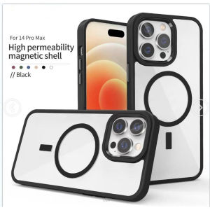 For Apple iPhone 15 Ultra 14 13 12 11 Pro Max X XR XS 7 8 Plus Phone Case Luxury Clear Magnetic Magsafe Wireless Charger hard Silicone Cover