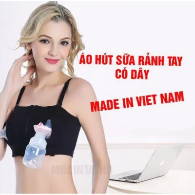 Áo hút sữa rảnh tay có dây cotton hàng Việt Nam