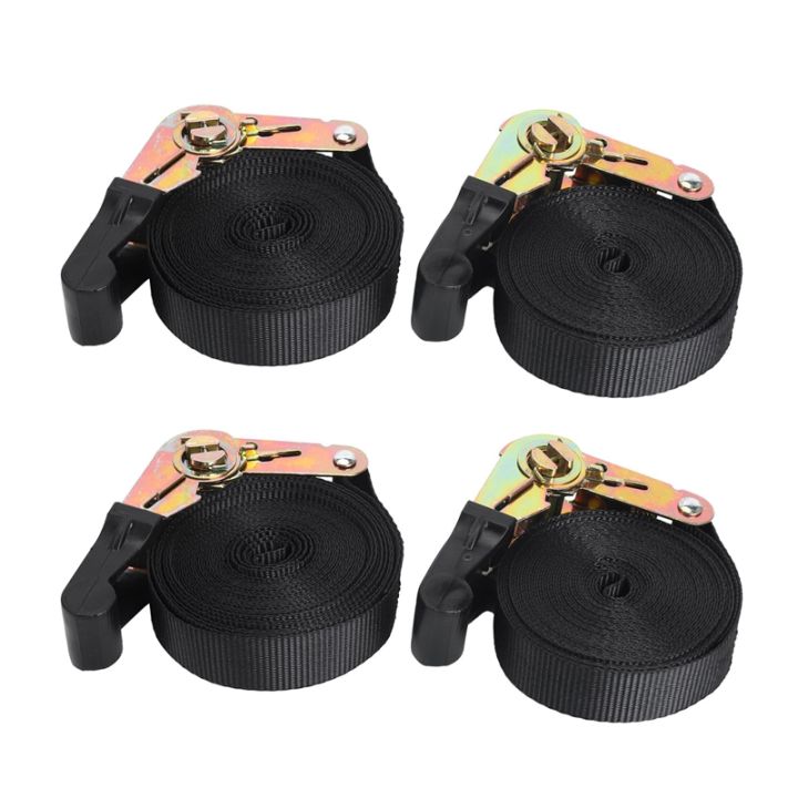 4 Pack 20 FT Ratchet Tie Downs Straps 6M X25mm Endless Ratchet Strap ...